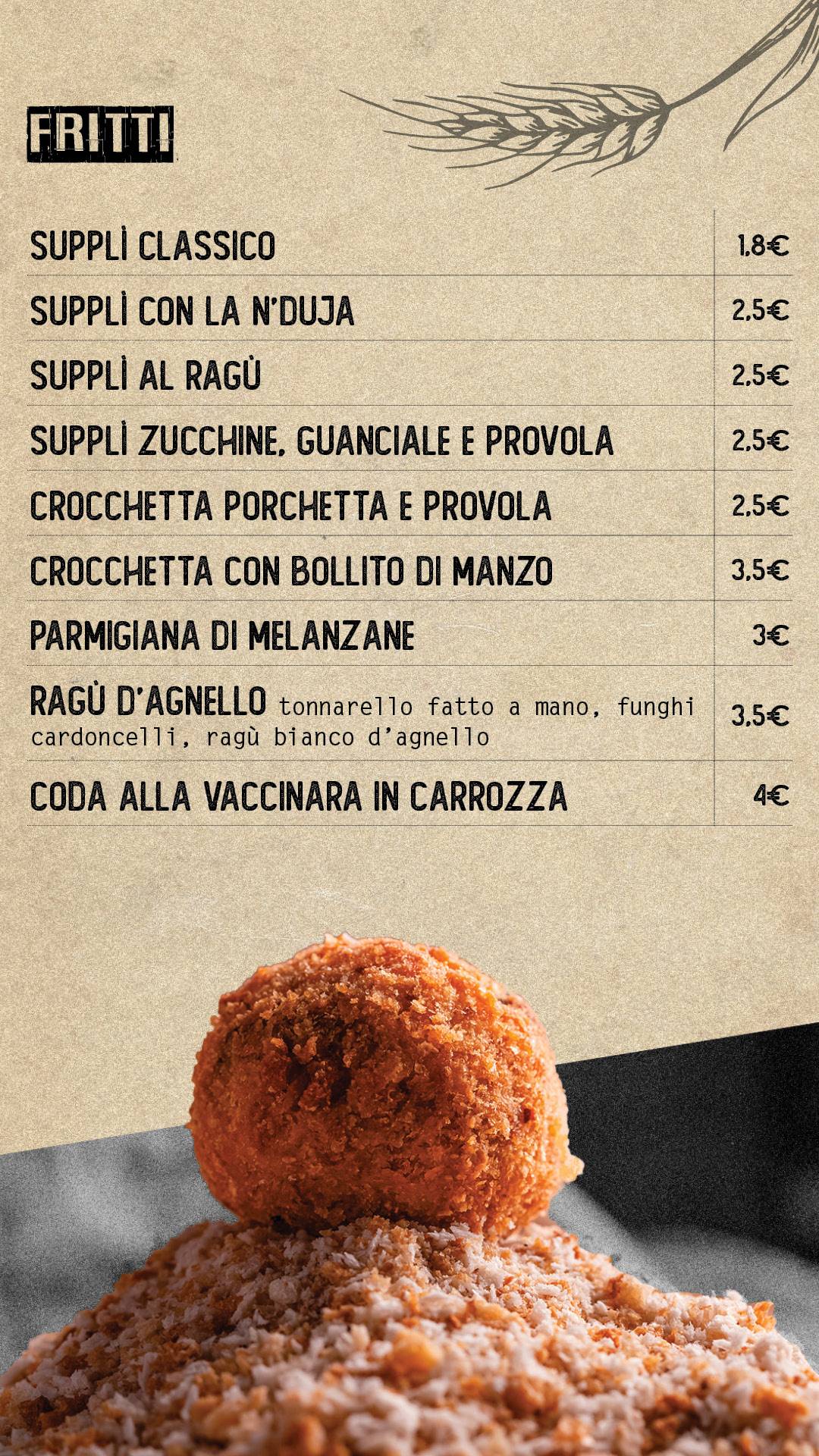 Fermento Roma меню