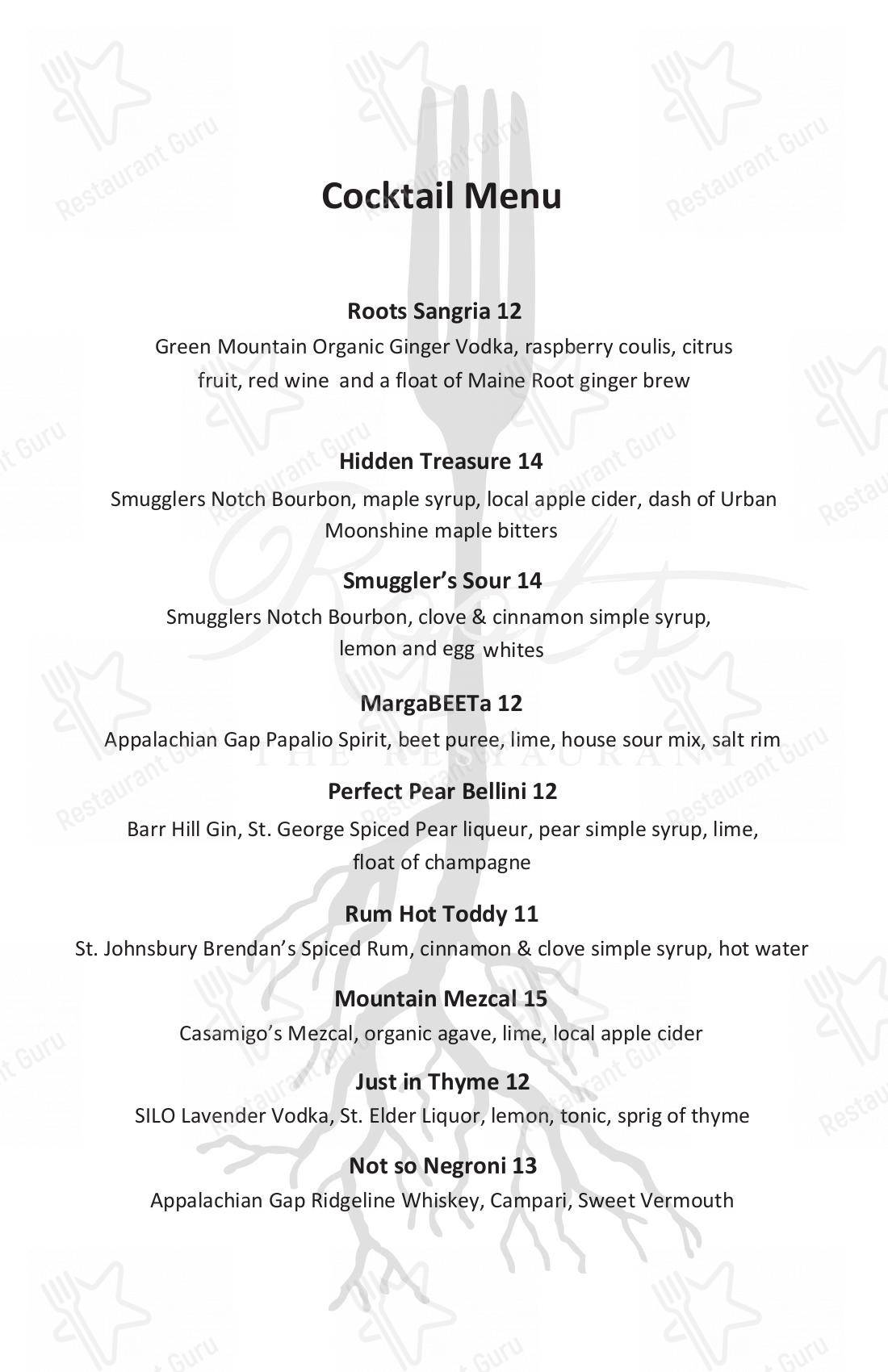 Boronia Catering Menu Pack паба и бара Roots the Restaurant