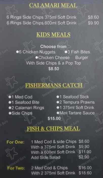 Rothwell Seafood меню