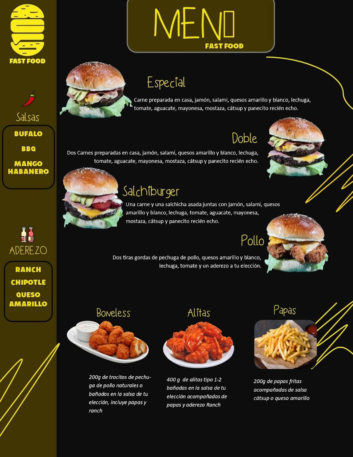 Rulo Hamburguesas меню