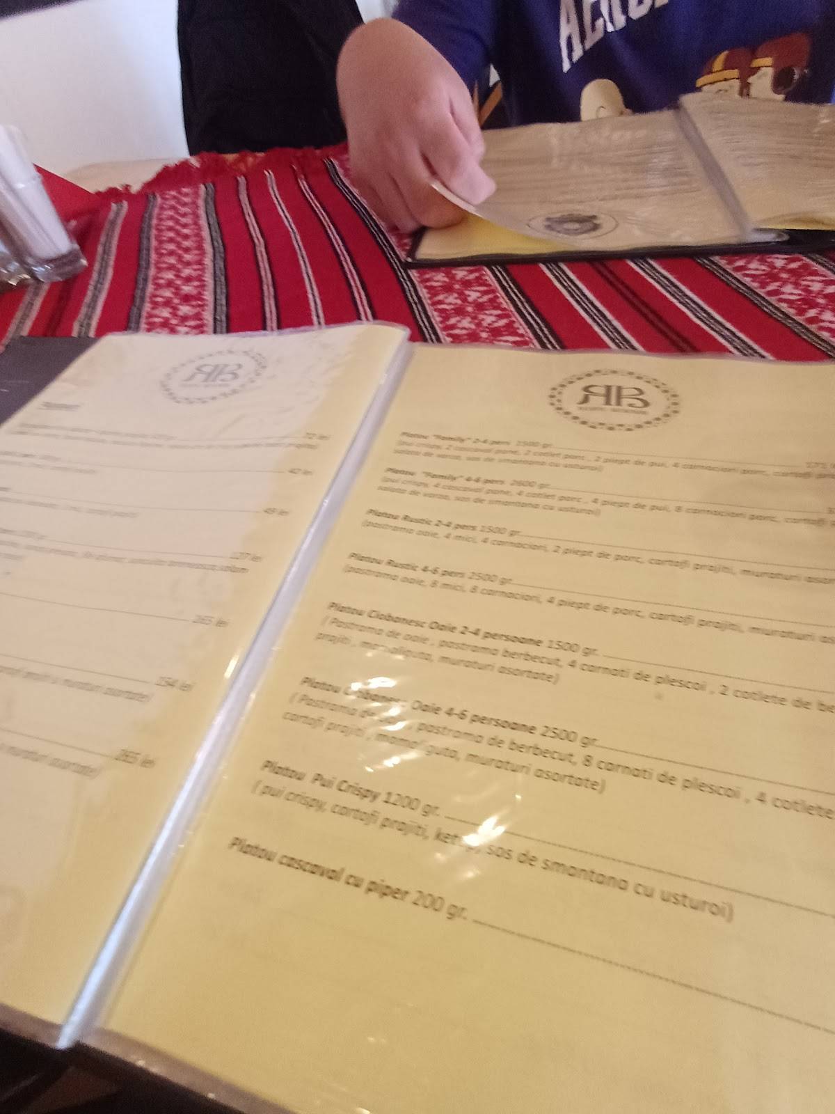 Rustic Basarab меню