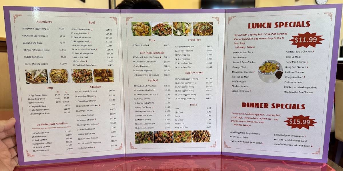 SOZEAL Asian Cuisine (Mandarin Chef) меню