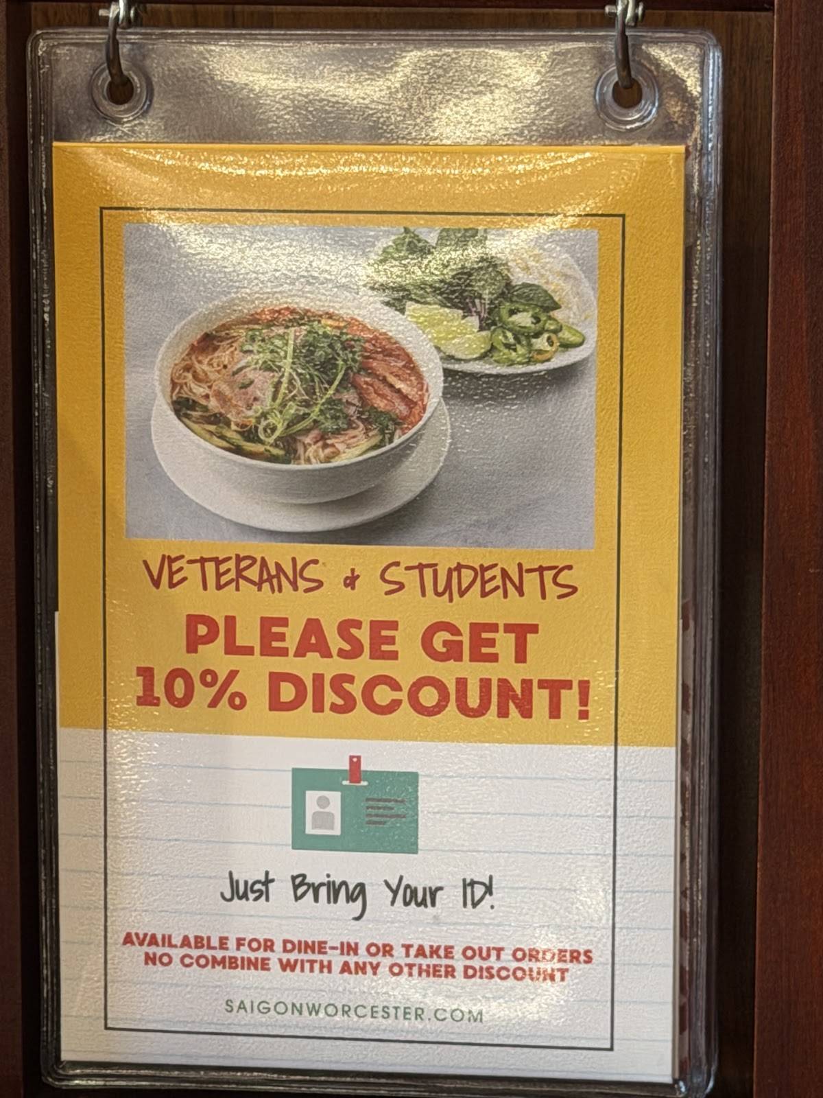 Saigon Restaurant меню