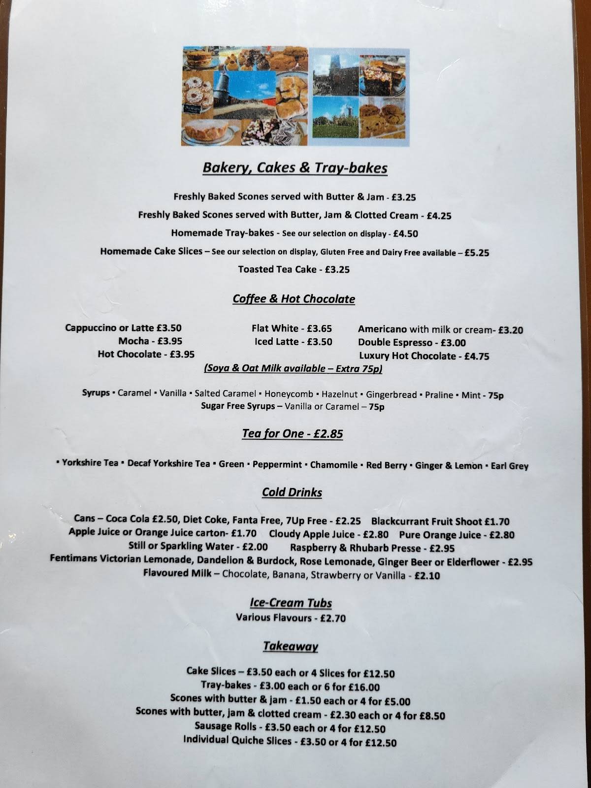 Sails Cafe меню