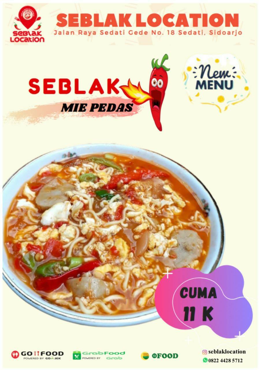 Seblak Location меню
