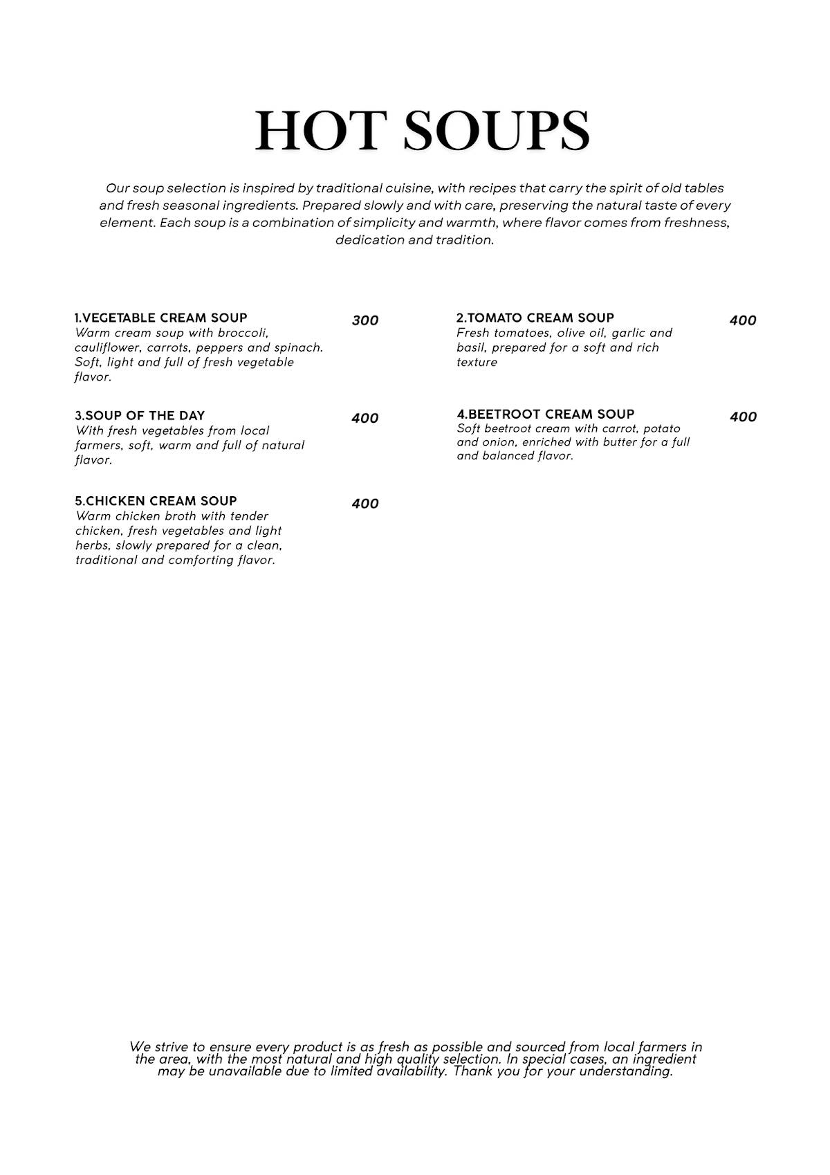 Restorant Legjenda меню