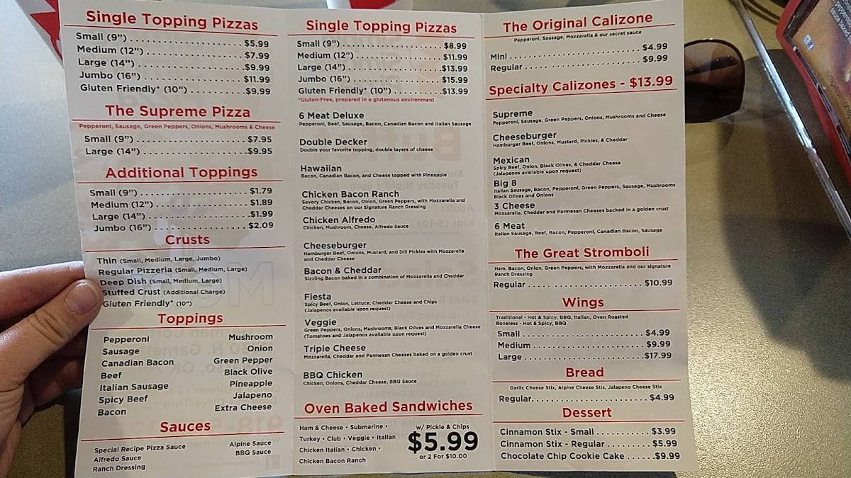 Simple Simon's Pizza меню