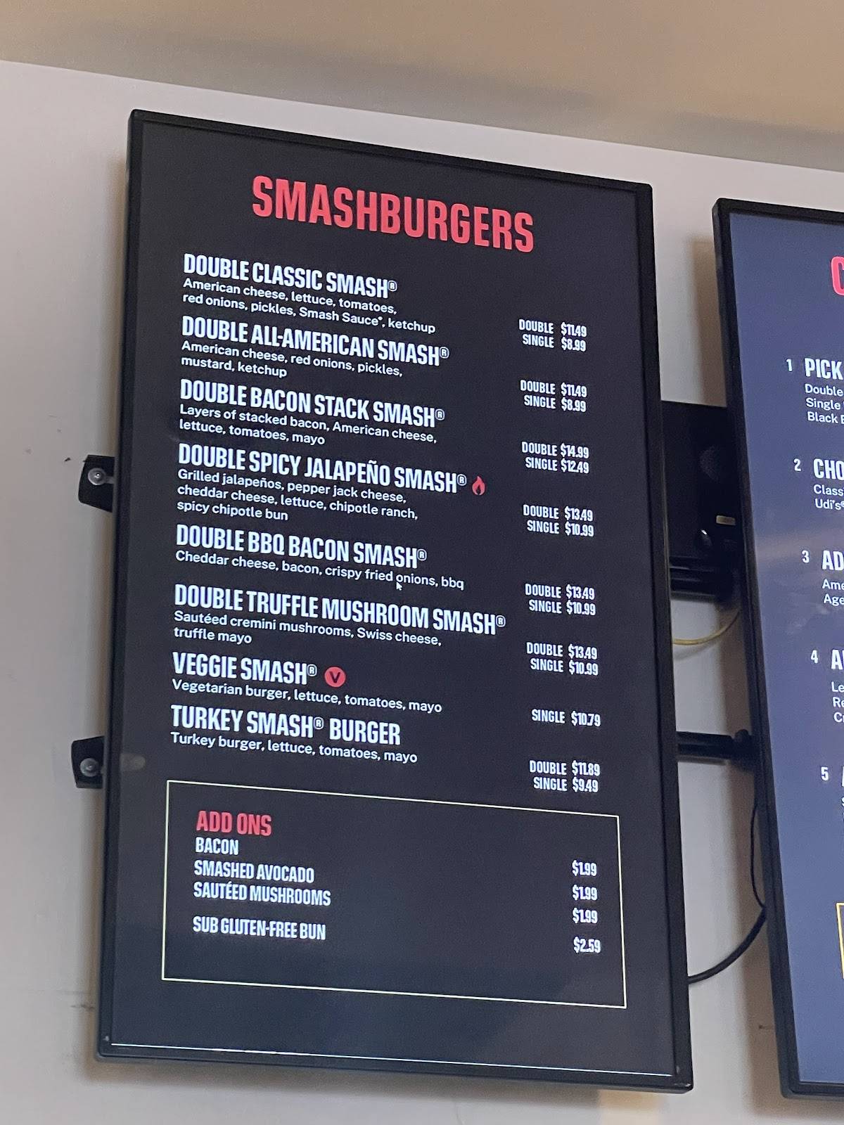 Smashburger меню