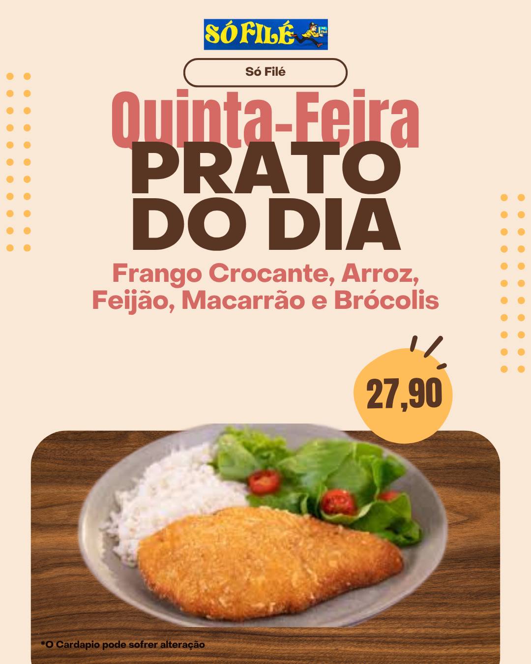 Só Filé меню