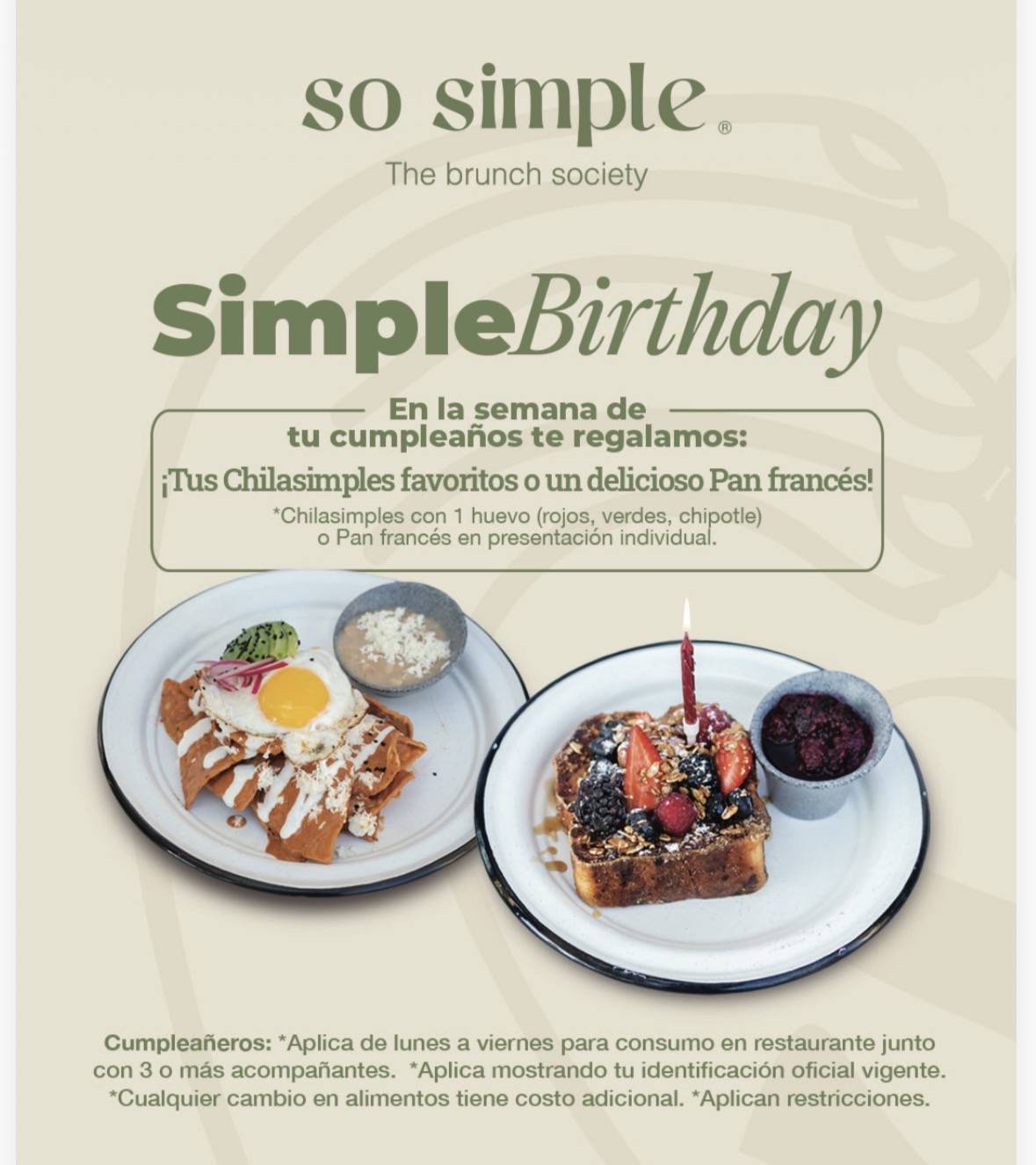So Simple меню