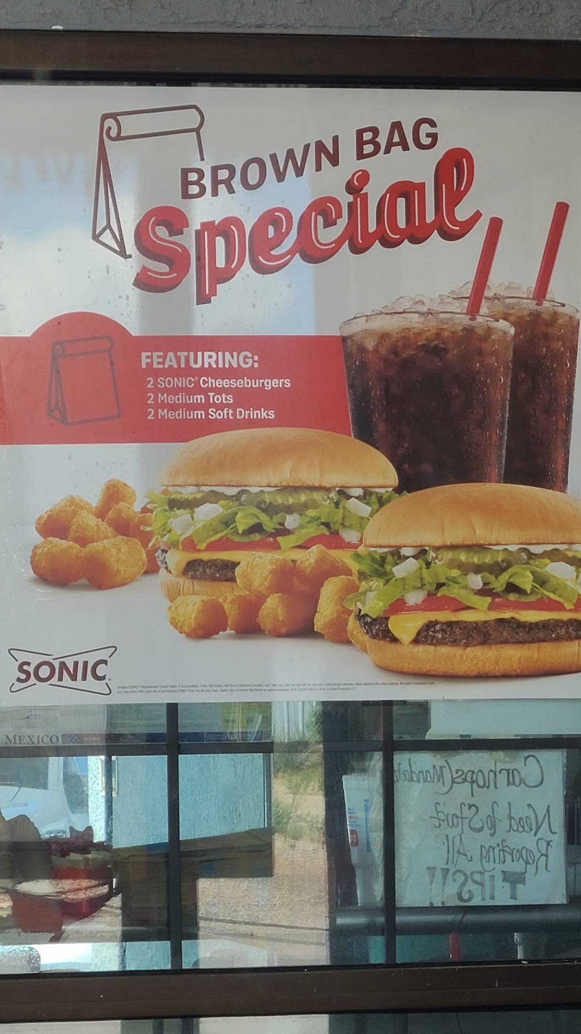 Sonic Drive-In меню