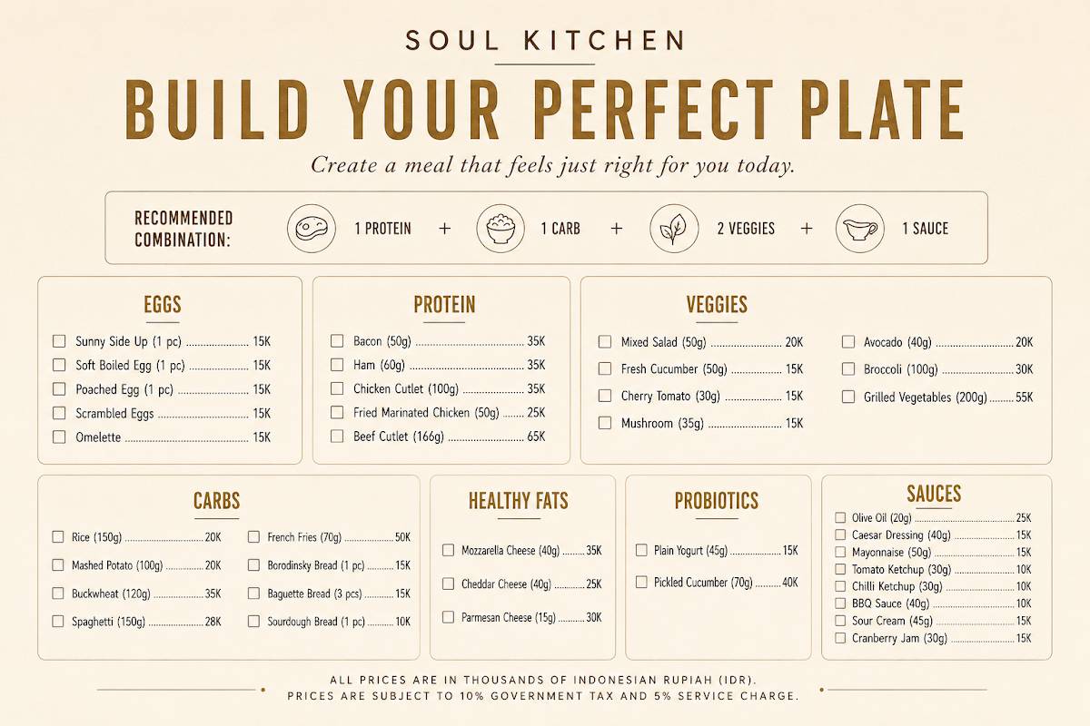 Soul Kitchen меню