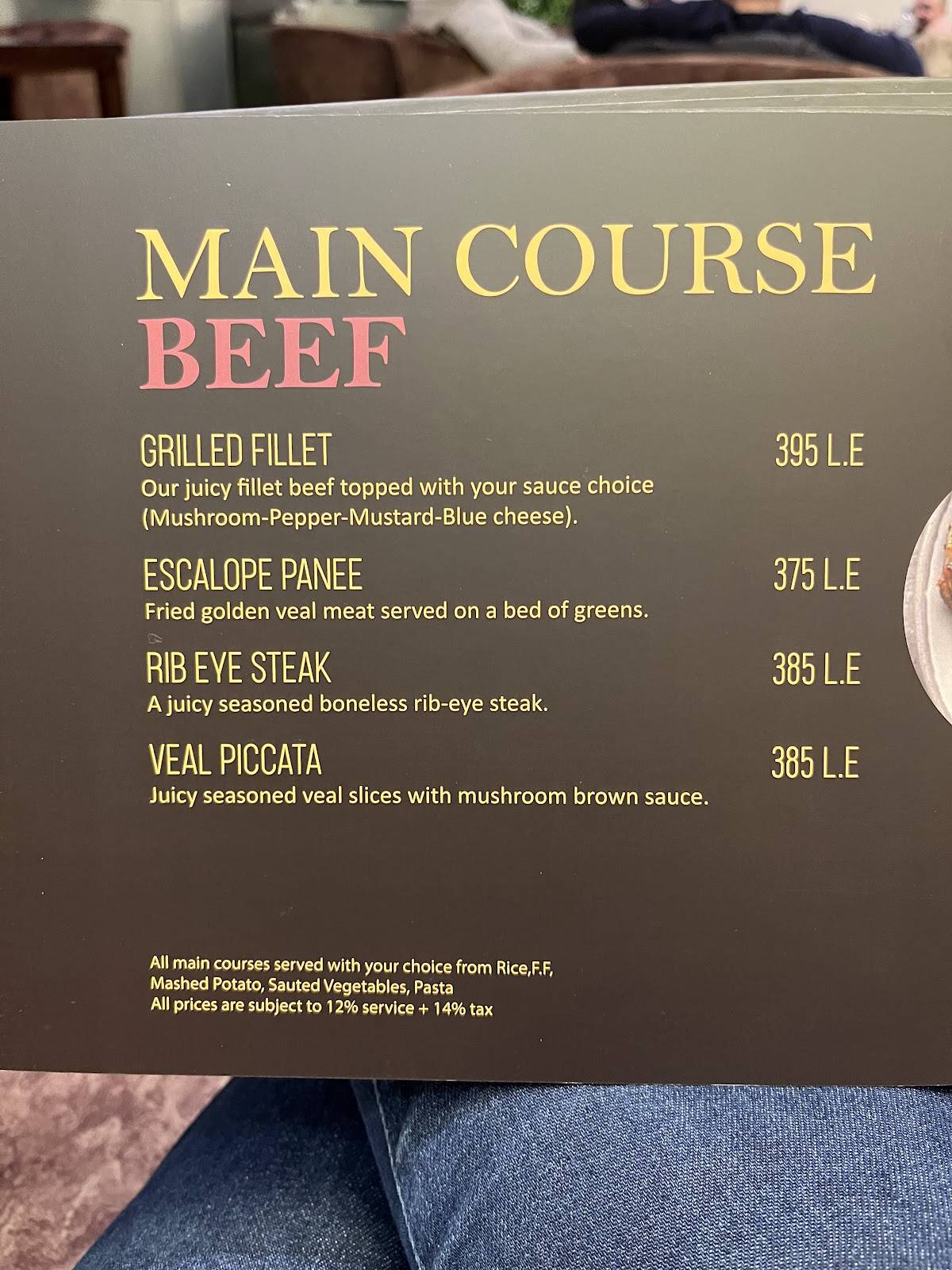 Sovrano Restuarant and cafe меню
