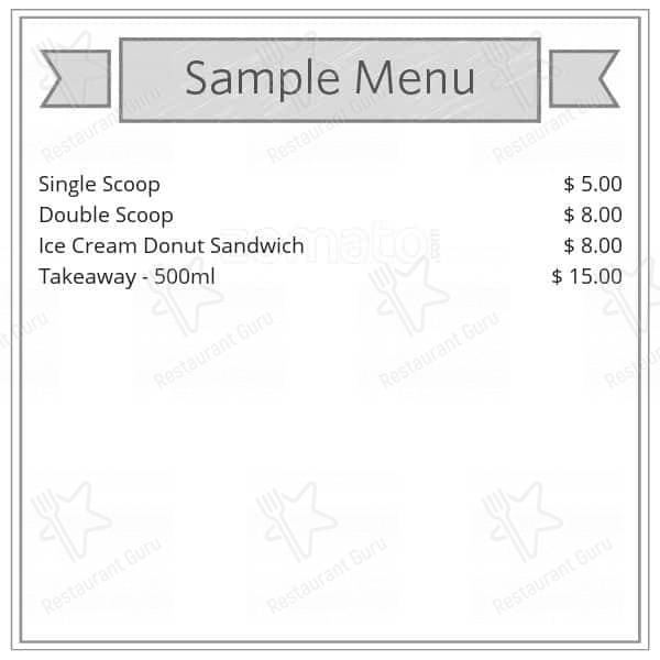 Stampede Gelato меню