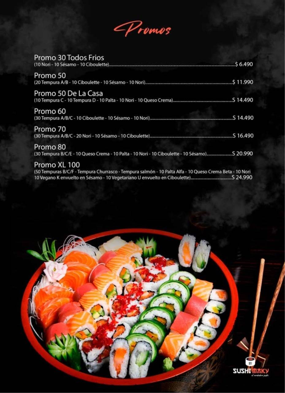 Sushimaky las Rastras меню