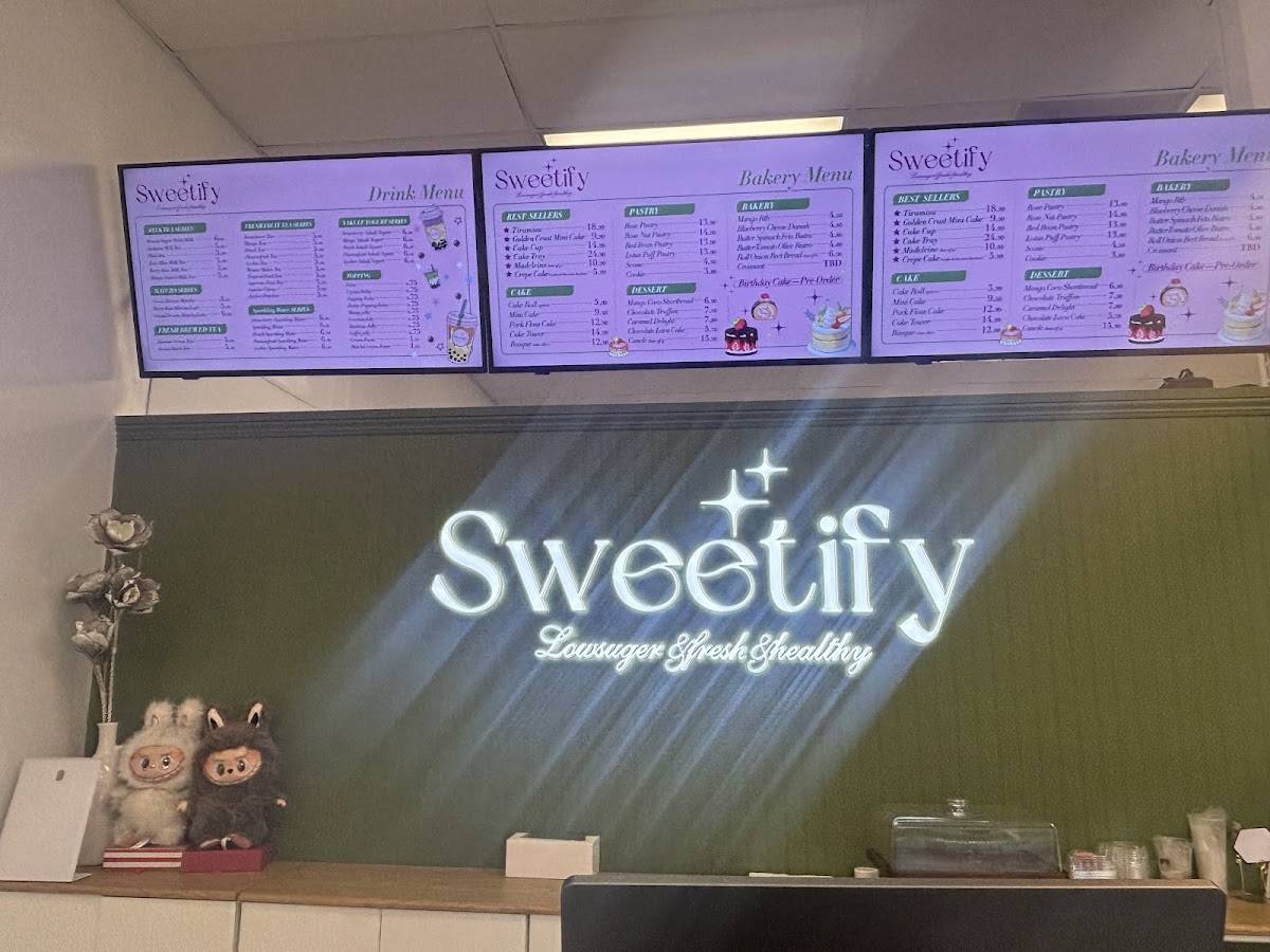 Sweetify меню