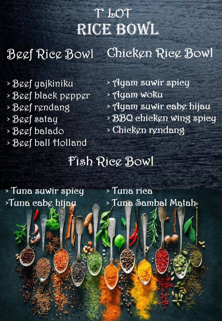 T'Lot Rice Bowl меню