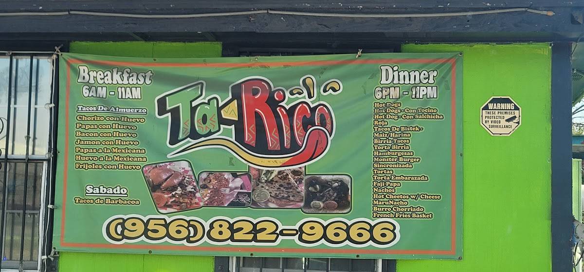 Ta-Rico меню