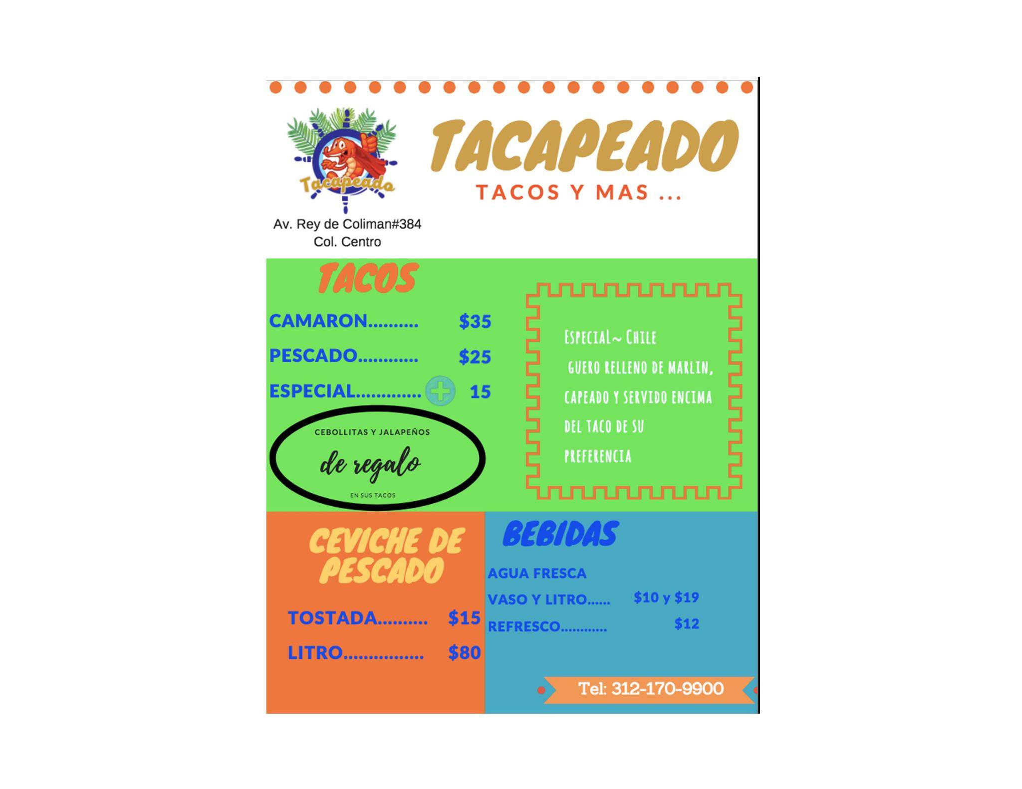 Tacapeado меню
