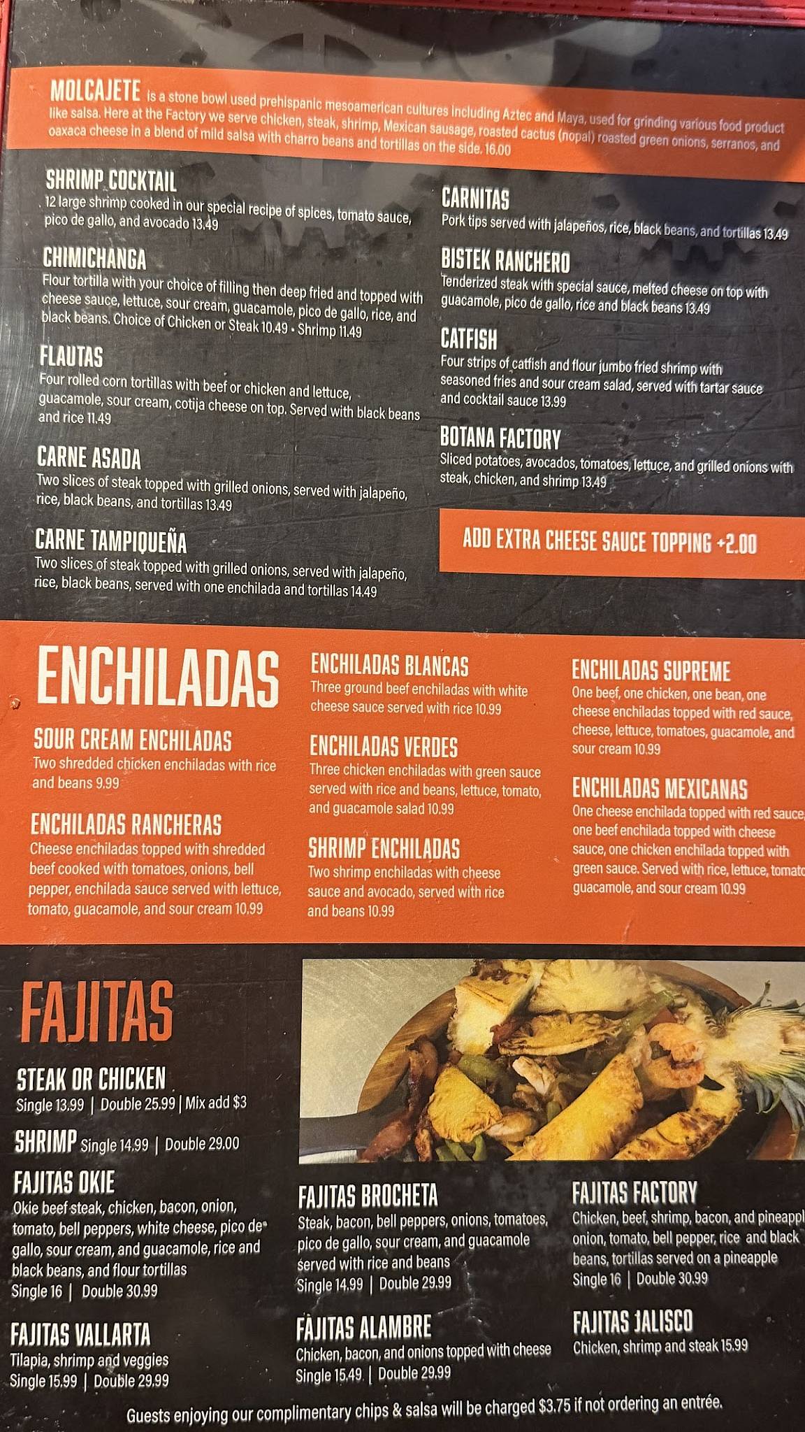 Taco Factory Sports Bar and Grill меню