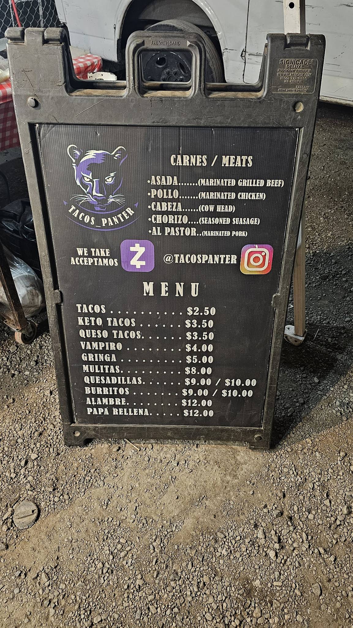 Tacos Panter меню