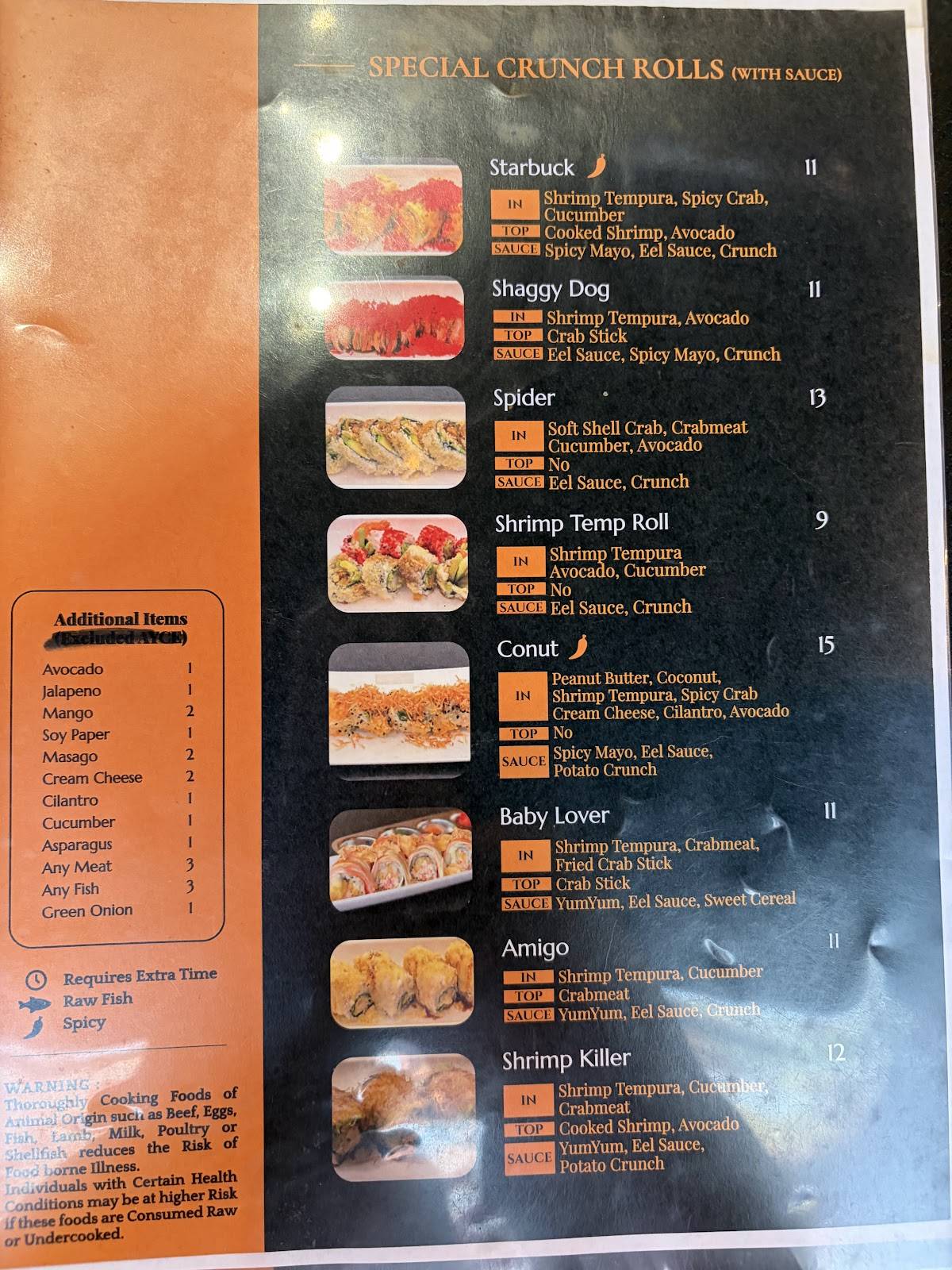 Taizzi Sushi - Memorial меню