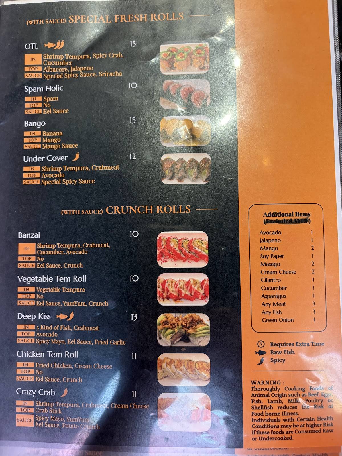Taizzi Sushi - Memorial меню