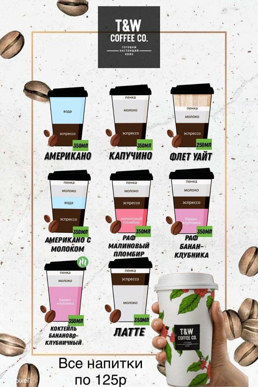 Take and wake coffee меню