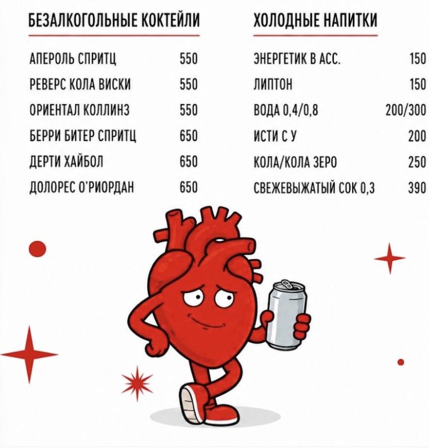 Тахикардия меню