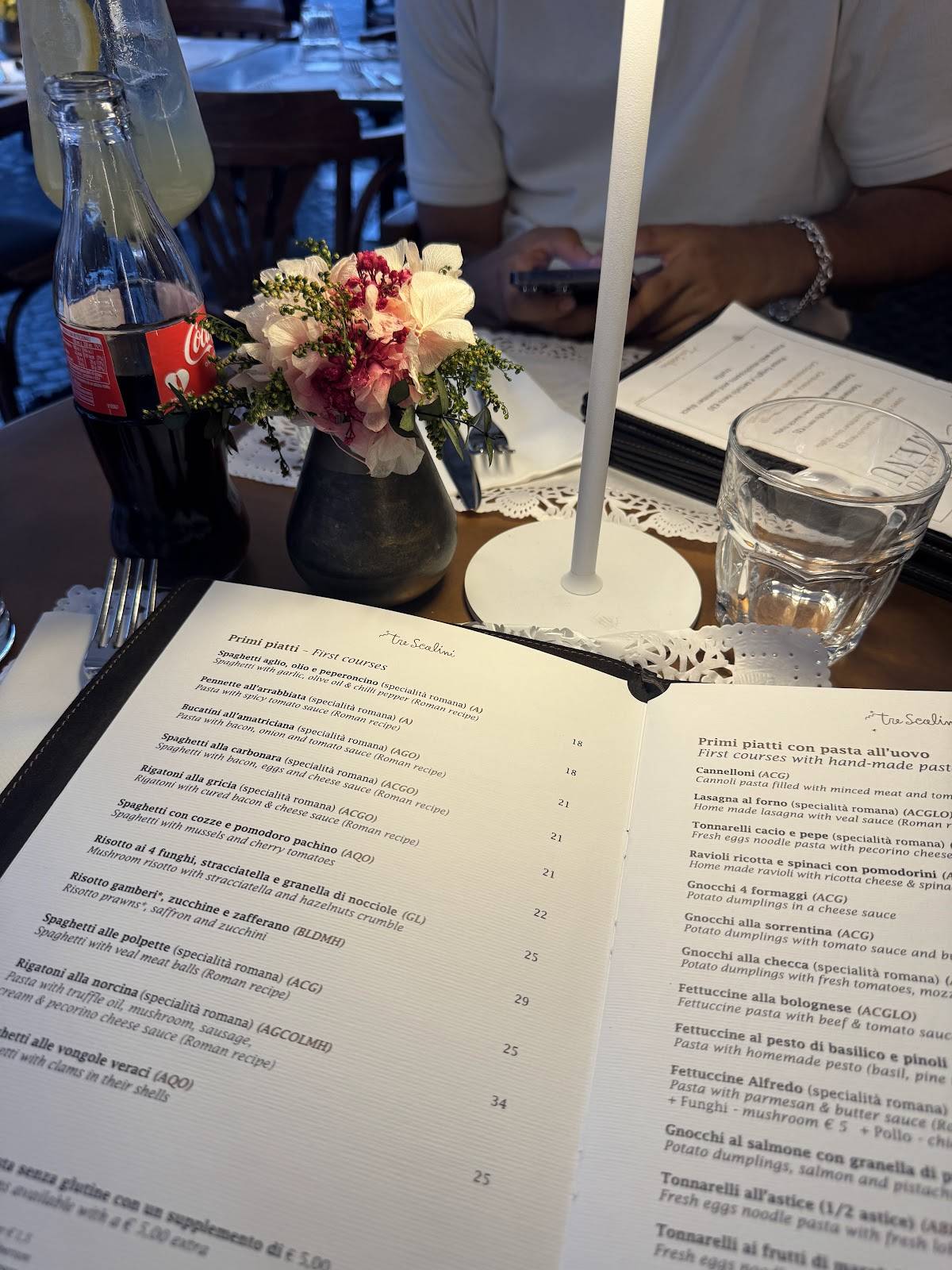 Ristorante-Bar Tre Scalini (Famoso Tartufo Tre Scalini) меню