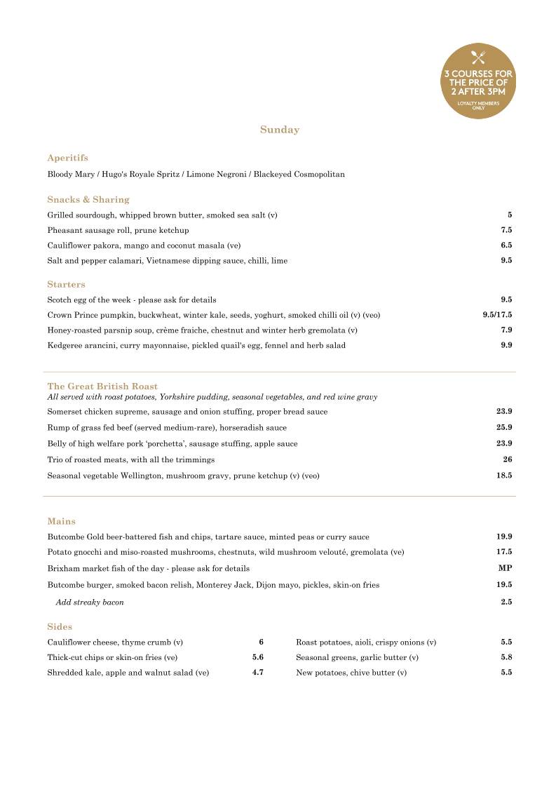 The Bowl Inn, Almondsbury меню