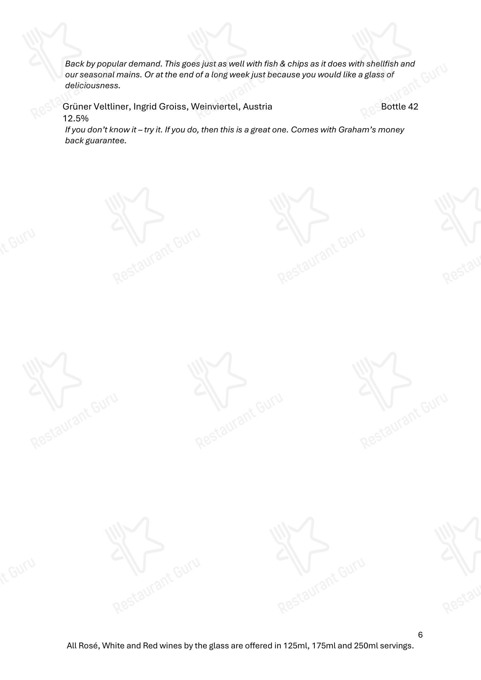 The Bridge Inn в Эдинбурге - Lunch Menu