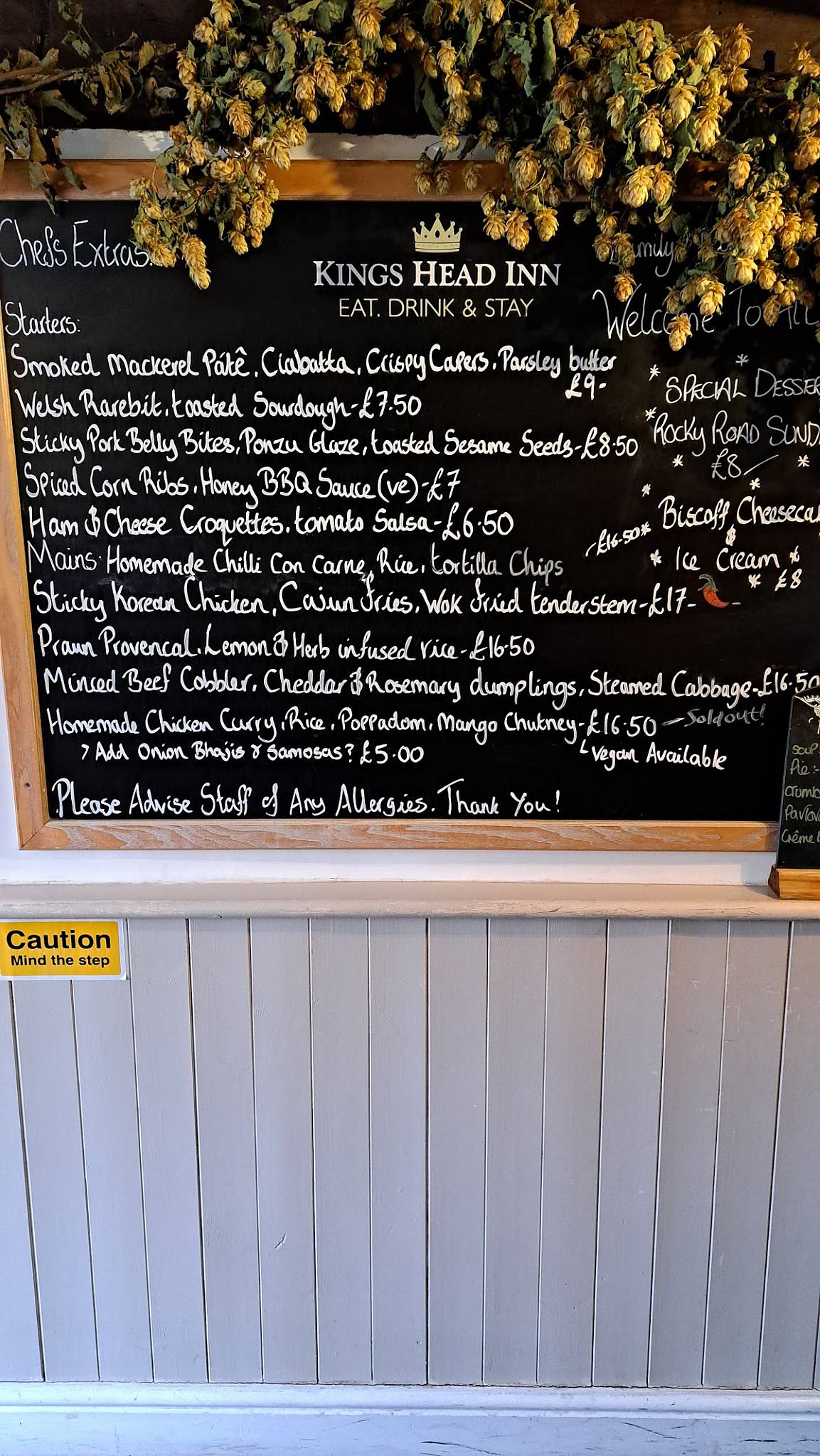The Kings Head Rye меню