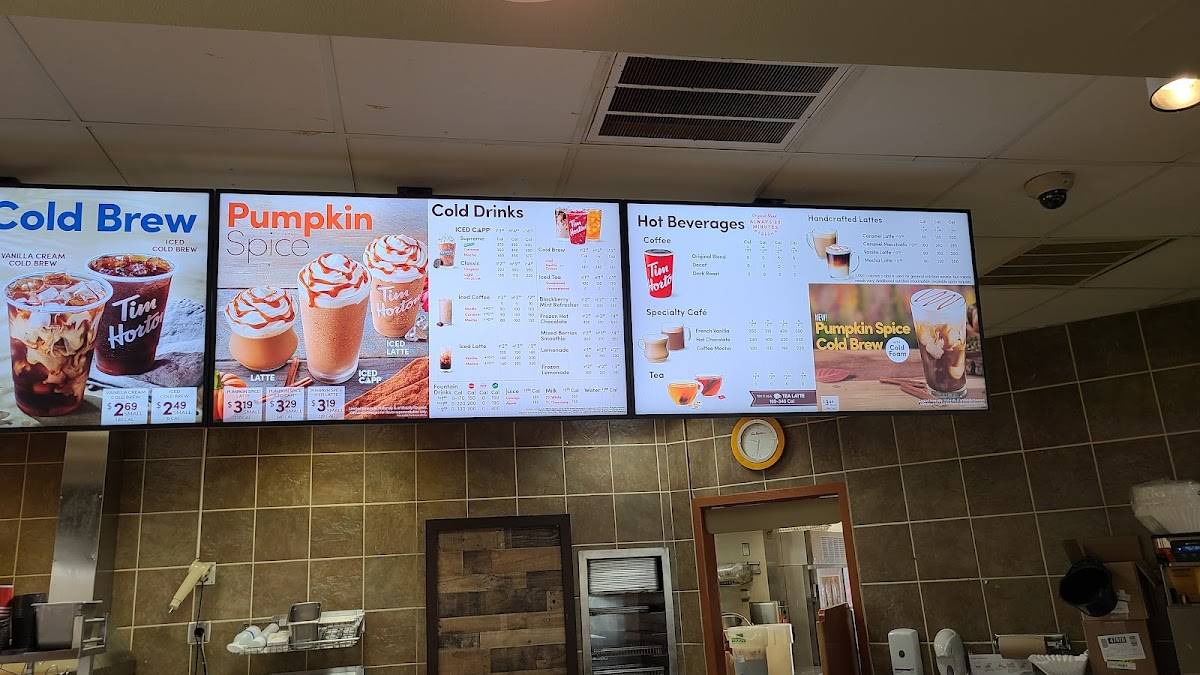 Tim Hortons меню