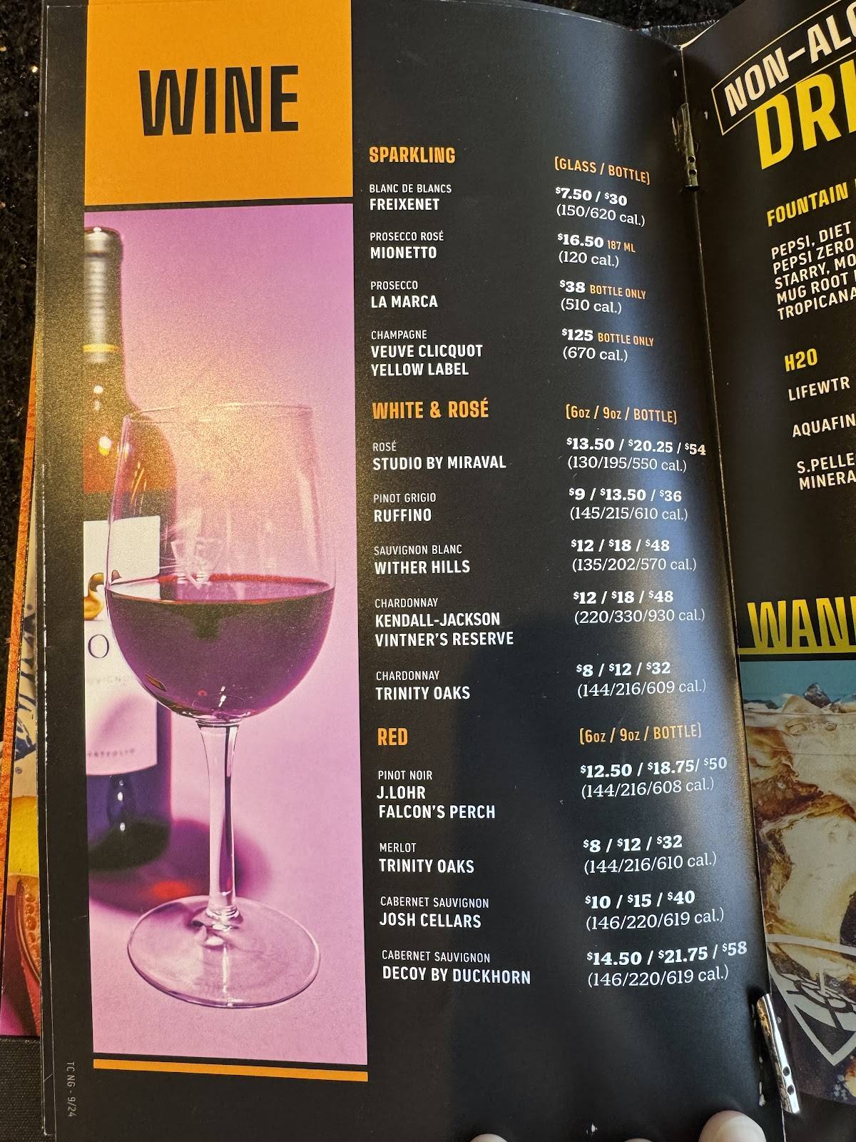 Topgolf Renton меню