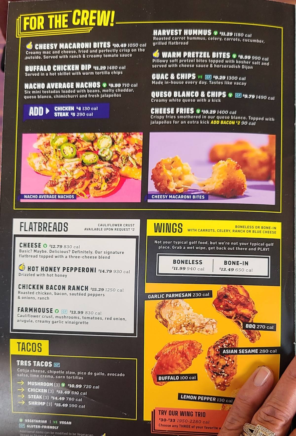 Topgolf Ridgeland меню