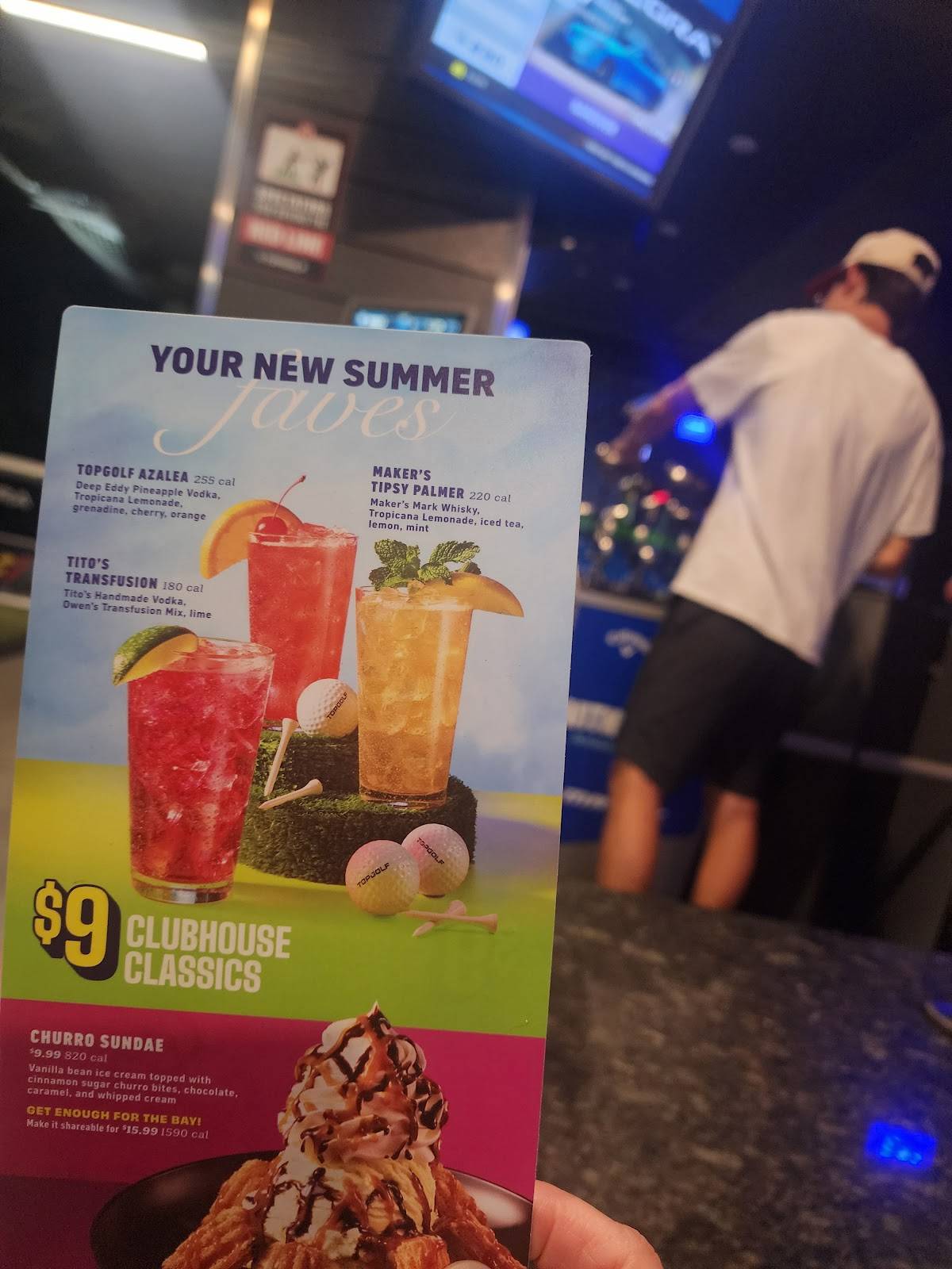 Topgolf Spring меню