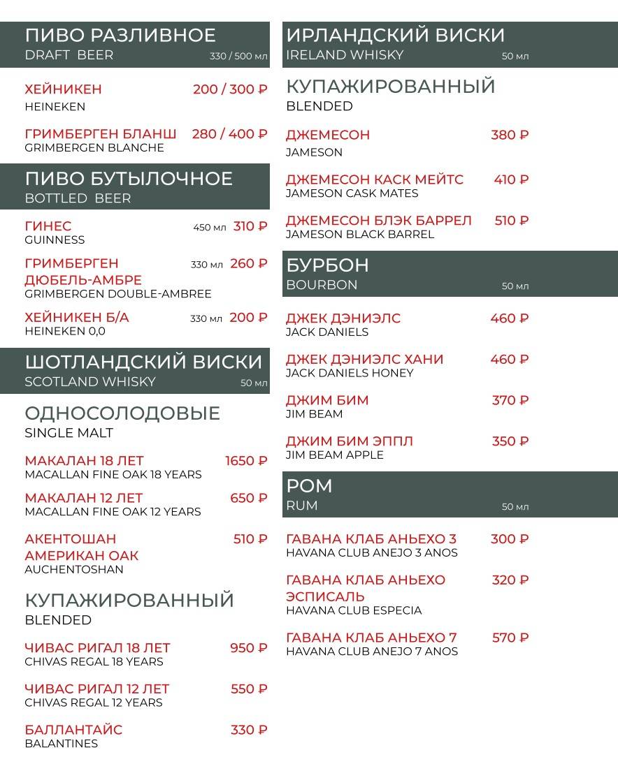Торне меню