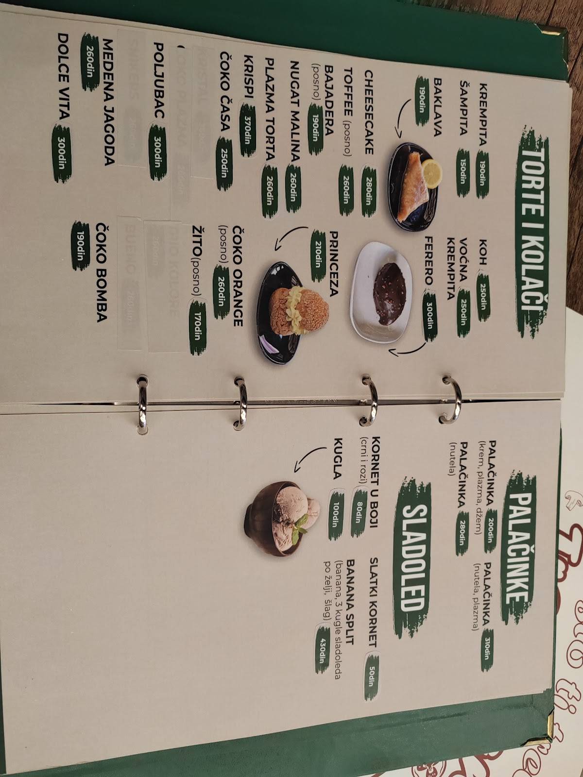 Tropikana Restoran меню