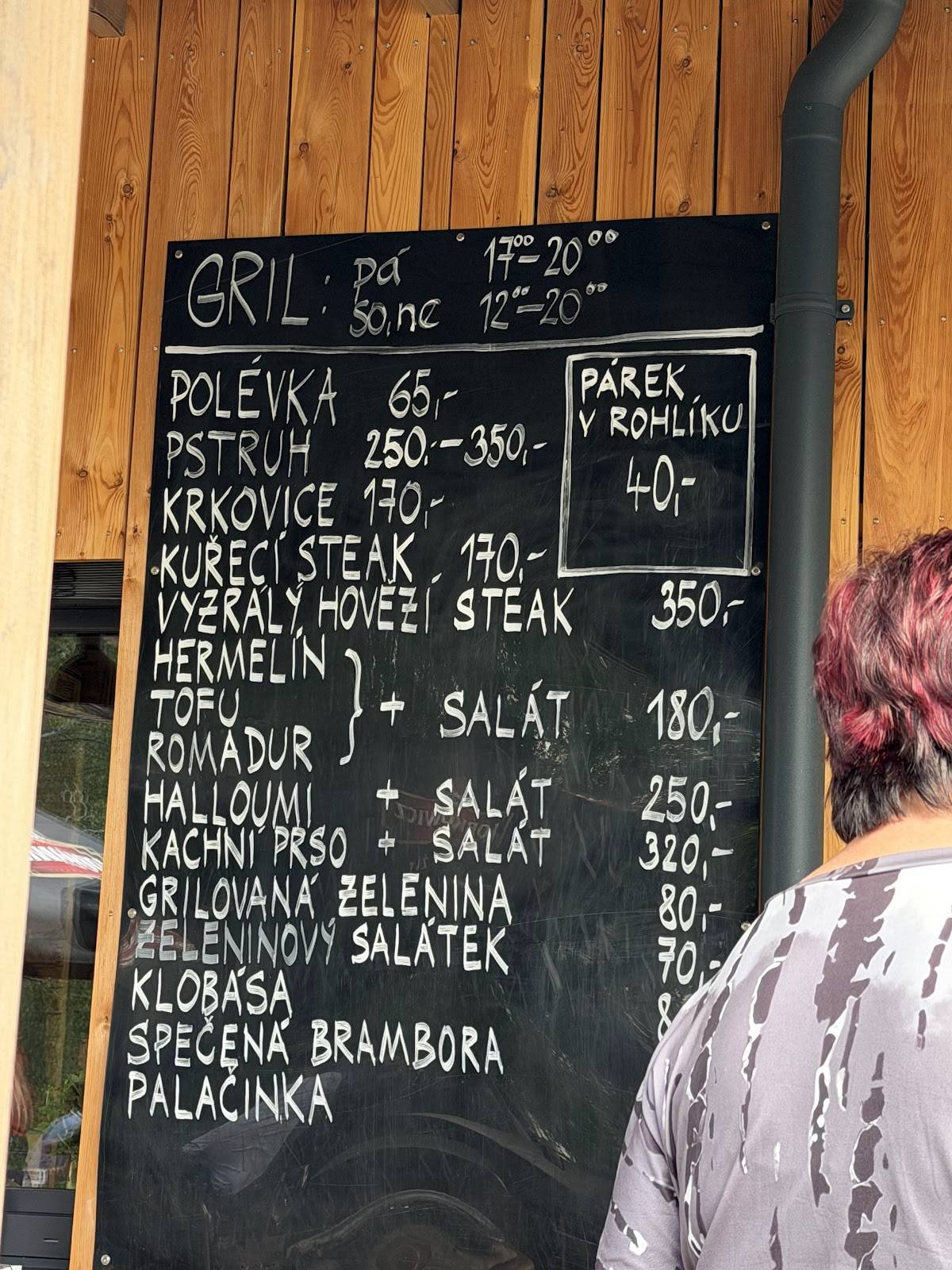U Roštěnky меню