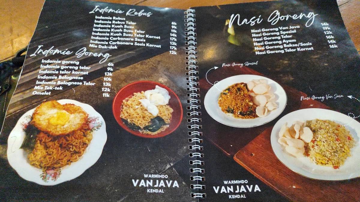 Warmindo Van Java Kendal меню