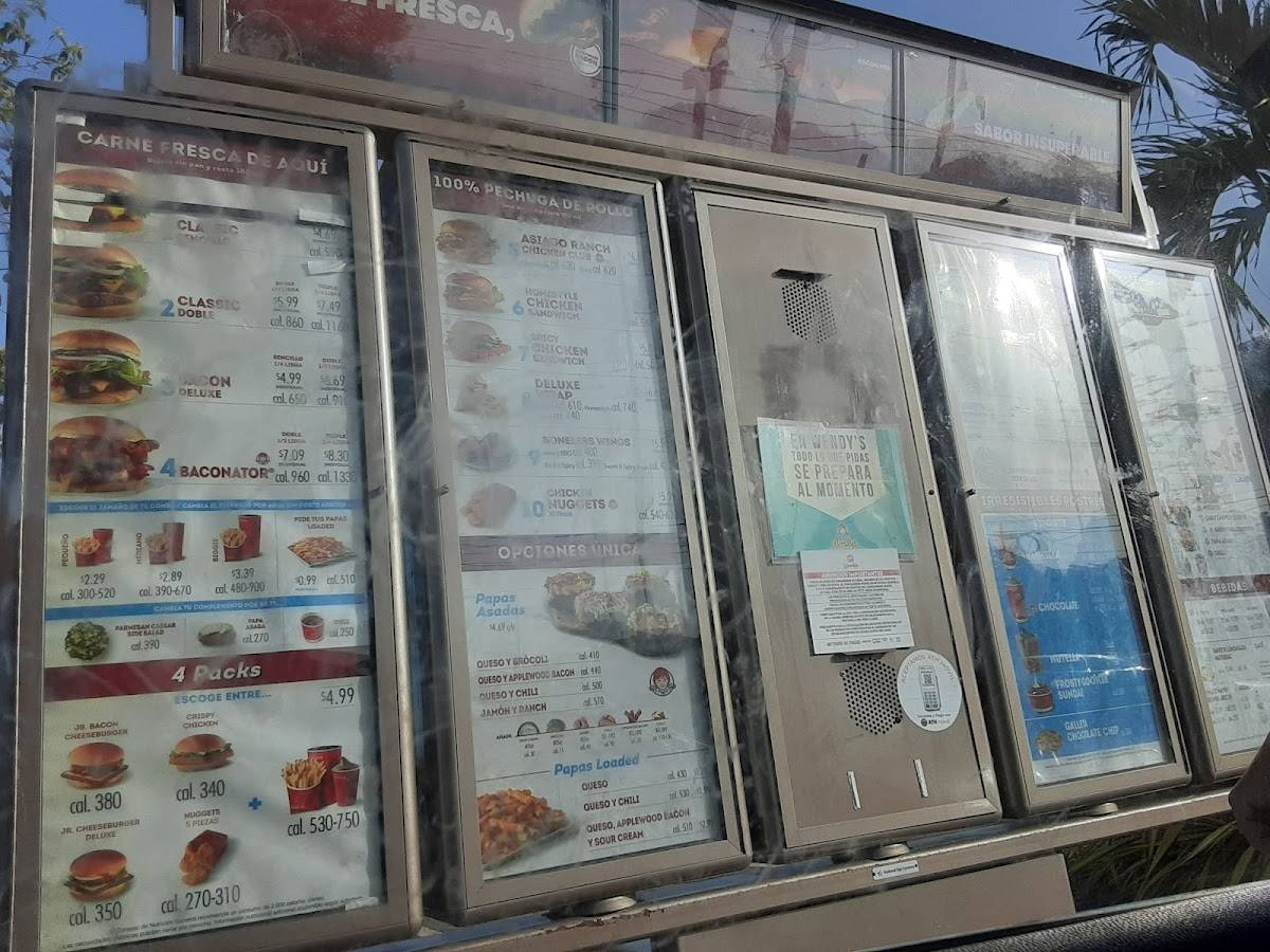 Wendy's меню