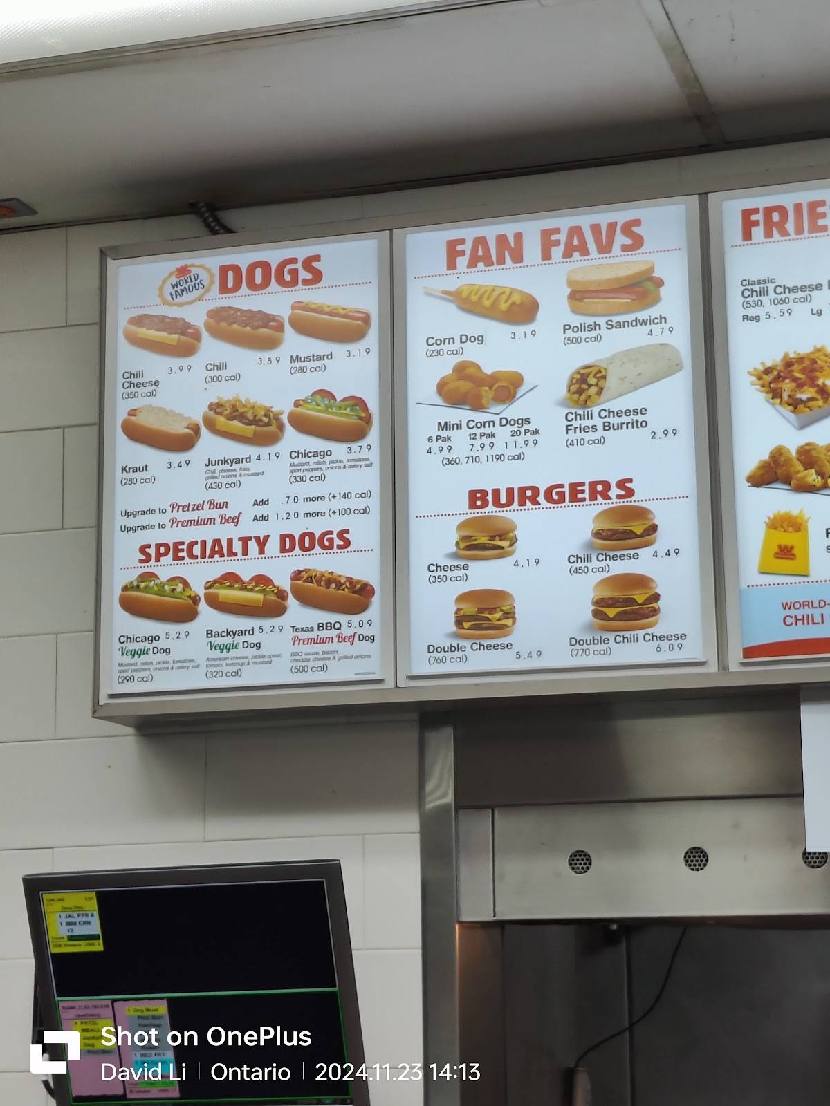 Wienerschnitzel меню