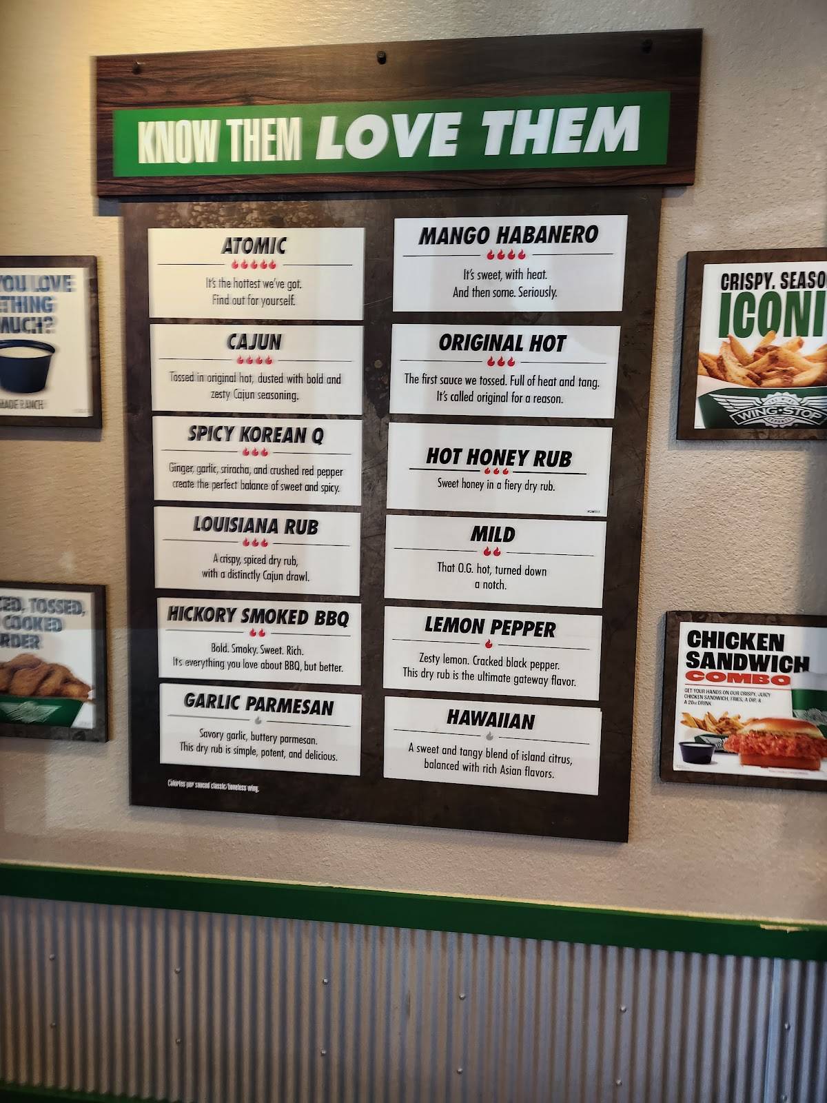 Wingstop меню