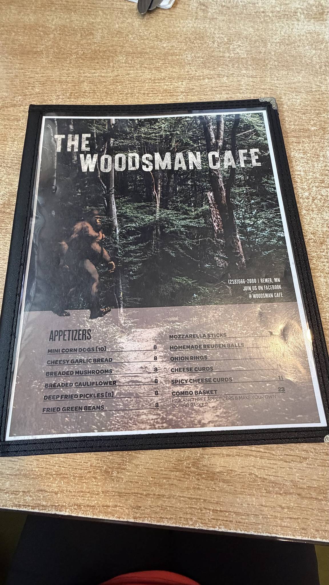 Woodsman Cafe меню