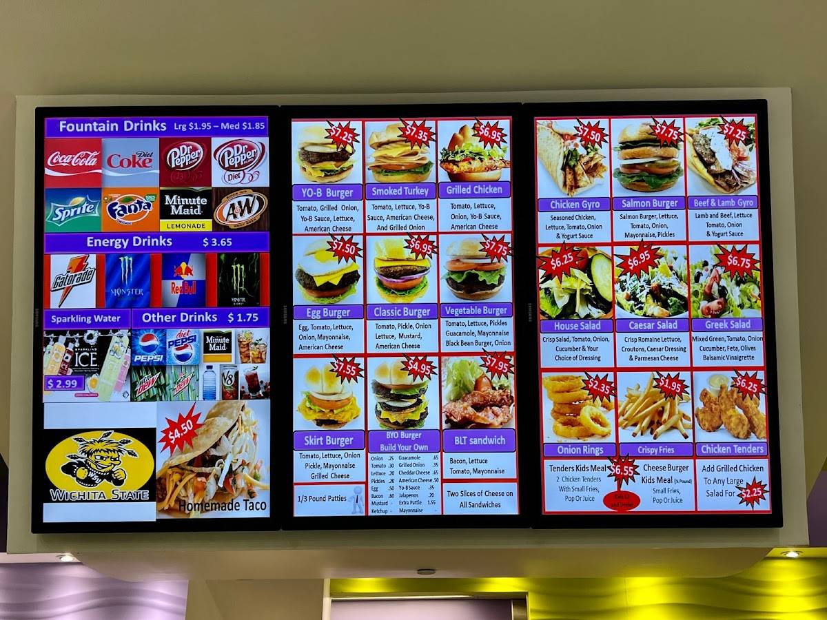Yo-B Yogurt & Burgers меню