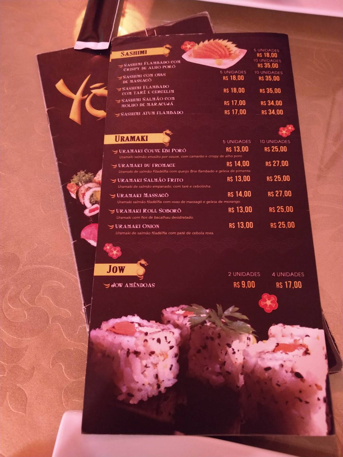 Yosai Sushi меню