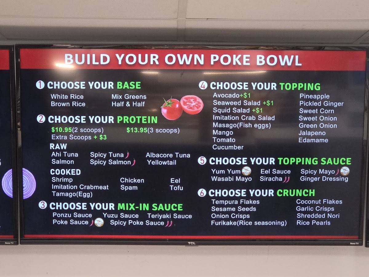 Yum! Poké меню