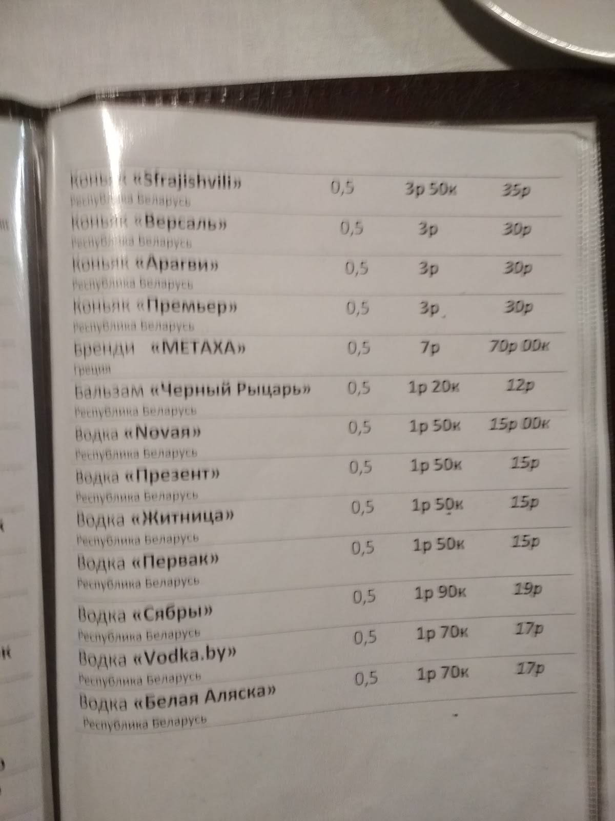 Закольцово-люкс меню