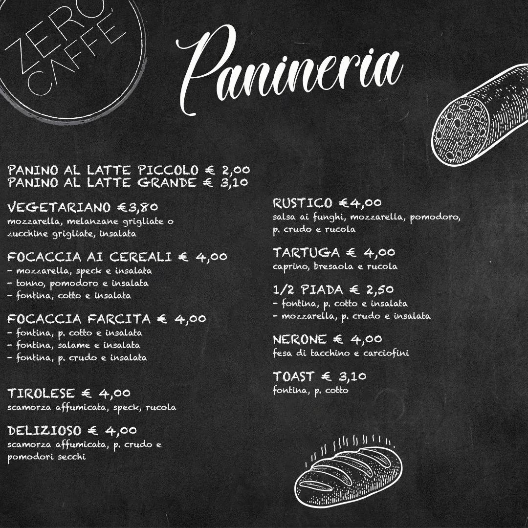 Zero Caffè Rimini меню